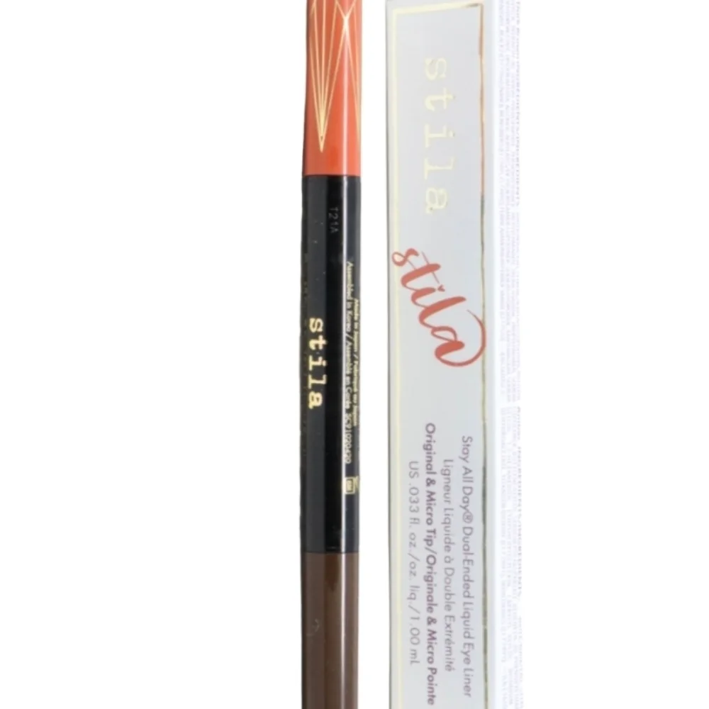 STILA Waterproof‎ Stay All Day Dual Ended Liquid Eye liner Dark brown/ Amber new